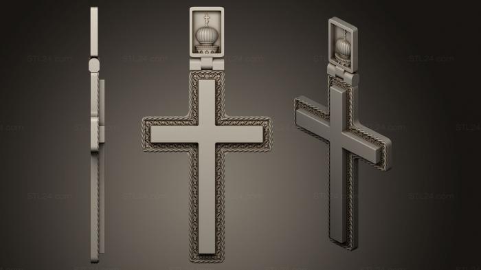 Ювелирные украшения (Подвесной крест 3, JVLR_0194) 3D модель для ЧПУ станка